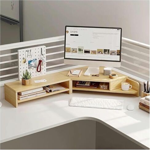 Triangle Monitor Stand Riser - حامل شاشة الكمبيوتر الزاوية ، منظم سطح المكتب الموفرة للمساحة ، تصميم ثلاثي الأنيقة لاستخدام المنزل والمكاتب ، ارتفاع الرؤية المريحة in Saudi Arabia