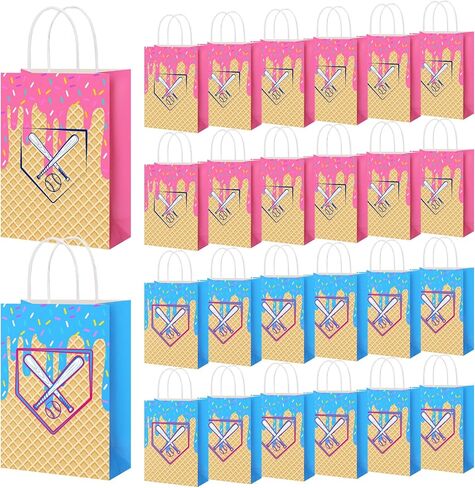 Amsoingspark 24 PCS Baseball Ice Cream Drip Kraft Gift With Wideles Sport Party Goodie Turn in Saudi Arabia