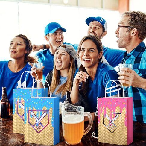 Amsoingspark 24 PCS Baseball Ice Cream Drip Kraft Gift With Wideles Sport Party Goodie Turn in Saudi Arabia
