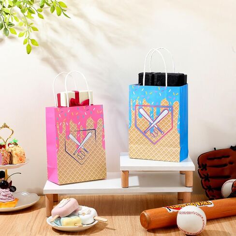 Amsoingspark 24 PCS Baseball Ice Cream Drip Kraft Gift With Wideles Sport Party Goodie Turn in Saudi Arabia