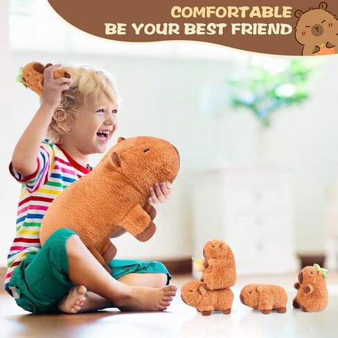 5-in-1 Highland Cow Stuffed Animals with Babies Inside, 5PC Set Highland Cow Plush Mommy & 4 Babies, Soft Pillow Plushies Decor, Cute 3 to 8 Year Old Girl Gifts, Imaginative Play Toy (Cows) in Kuwait