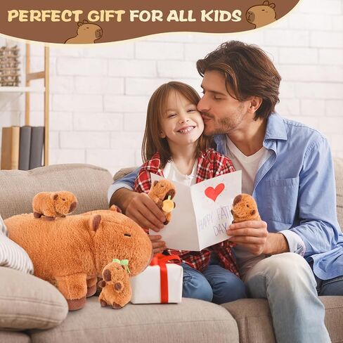 5-in-1 Highland Cow Stuffed Animals with Babies Inside, 5PC Set Highland Cow Plush Mommy & 4 Babies, Soft Pillow Plushies Decor, Cute 3 to 8 Year Old Girl Gifts, Imaginative Play Toy (Cows) in Kuwait
