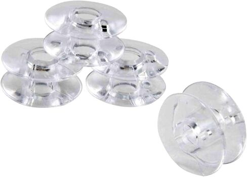Cutex Class 66 Transparent Plastic Compatible with Singer Brand Sewing Machine Bobbins - Pack of 12 in Saudi Arabia