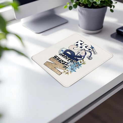 Pink Nurse Mouse Pad - Trendy Nurse Office Desk Accessories, New Graduates Nurse Gifts, Waterproof Non-Slip Rubber Base School Nurse Mousepad for Wireless Mouse 7.9x9.5 Inch in Kuwait