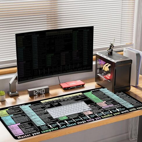 Excel Cheat Sheet Pad Desk Pad for Office مكاتب المكاتب للرجال والنساء الممتد المكتبي Mouse Mous. in Kuwait