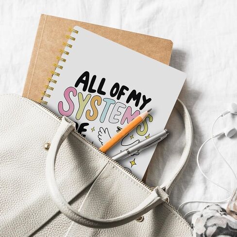 EKGJW Silly Goose Mental Health Notebook Journal, Anxiety Mental Health Journal for Women, All of My Systems Are Nervous Spiral Notebook 5.5x8.3, Therapy Counselor Office Supplies in Saudi Arabia