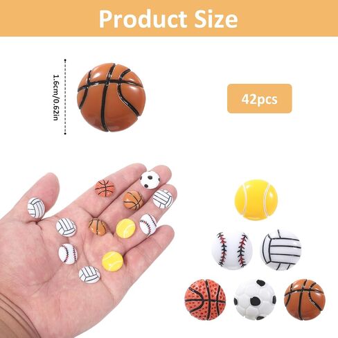 42 أجهزة كمبيوتر متنوعة كرة رياضية ، راتنجات صغيرة راتنج رياضية تزيين شقة راتنجات الراتنجات سحر كرة السلة لكرة القدم لكرة القدم تنس حبات صغيرة من أجل الحرف اليدوية DIY SCRABBOOKING SHARMS in Kuwait