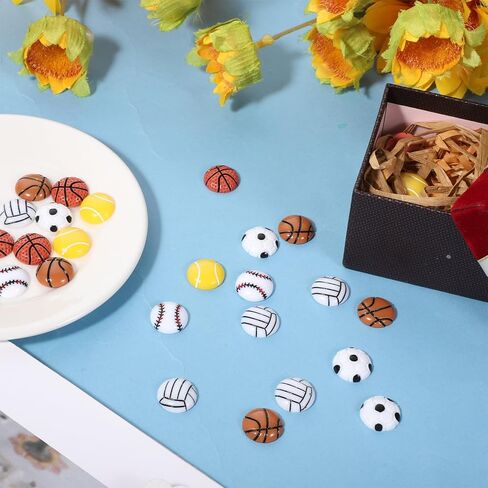 42 أجهزة كمبيوتر متنوعة كرة رياضية ، راتنجات صغيرة راتنج رياضية تزيين شقة راتنجات الراتنجات سحر كرة السلة لكرة القدم لكرة القدم تنس حبات صغيرة من أجل الحرف اليدوية DIY SCRABBOOKING SHARMS in Kuwait