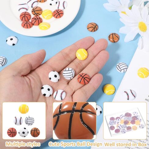 42 أجهزة كمبيوتر متنوعة كرة رياضية ، راتنجات صغيرة راتنج رياضية تزيين شقة راتنجات الراتنجات سحر كرة السلة لكرة القدم لكرة القدم تنس حبات صغيرة من أجل الحرف اليدوية DIY SCRABBOOKING SHARMS in Kuwait