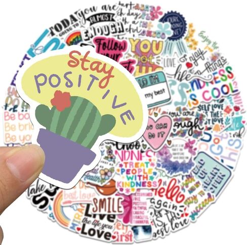 50PCS Motivational Sticker, Inspirational Quotes Stickers for Kids Teens Students Adult, Positive Affirmation Stickers for Water Bottles Laptop Decals Scrapbook Journal in Saudi Arabia