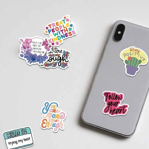 50PCS Motivational Sticker, Inspirational Quotes Stickers for Kids Teens Students Adult, Positive Affirmation Stickers for Water Bottles Laptop Decals Scrapbook Journal in Saudi Arabia