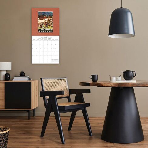 Co Gifted Stationery Co ، ملصقات السفر القديمة 2026 تقويم الحائط ، 12 '× 12' '، تقويم لمدة 16 شهرًا مع ربط تدبيس in Saudi Arabia