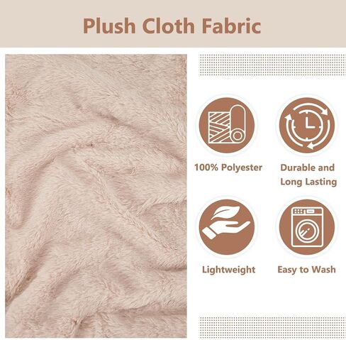 BENECREAT 63x20 Inch Short Hair Faux Fur Fabric, Antique White Pre-Cut Craft Fur Fabric Shaggy Fur Patches for Costumes, Apparel, Rugs, Pillows, Decorations in Saudi Arabia