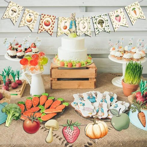 Fruit and Vegetable Banner Garland, Locally Grown Farmers Market Baby Shower Decorations, Locally Grown Banner, Fresh Off the Market, Farmers Market Decor for Bridal Shower Birthday Party in Saudi Arabia