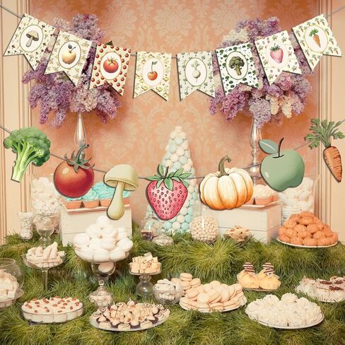 Fruit and Vegetable Banner Garland, Locally Grown Farmers Market Baby Shower Decorations, Locally Grown Banner, Fresh Off the Market, Farmers Market Decor for Bridal Shower Birthday Party in Saudi Arabia