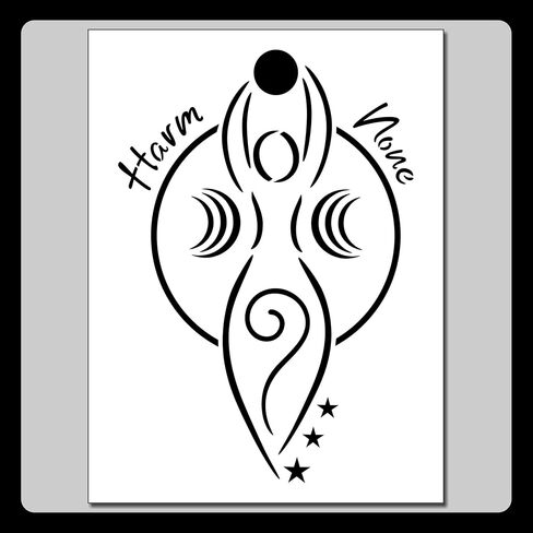 آلهة حلزونية Wiccan مع أقمار ثلاثية ، تقرأ: قالب غير قابل لإعادة الاستخدام القابل لإعادة الاستخدام (صغير 5 × 7 بوصات (أبعاد الصورة 4 × 6)) in Saudi Arabia