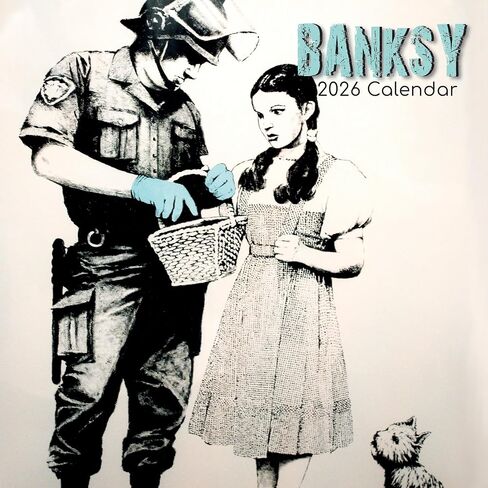 2026 Square Wall Calendar - Ƀ‎‎‎‎anksy 12 x 12 Inch Monthly View, 16-Month, Art Theme, Includes 180 Reminder Stickers in Saudi Arabia
