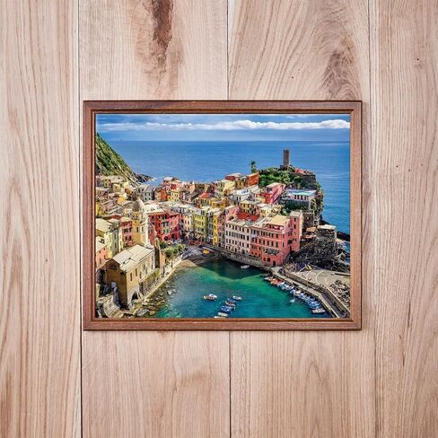 الطلاء حسب الأرقام للبالغين DIY Paint Paint By Number Ocean Coastal Seaside Scene Island Italy Cinque Terre Blue Sky Cloud DIY Acrylic Painting Arts Craft Craft Decor in Saudi Arabia