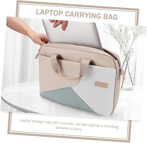 حقيبة أعمال Gatuida Laptop Business مع حزام كتف خفيفة الوزن لتخزين الكمبيوتر للسفر ومكتب حالة حماية مقاومة للمياه للرجال والنساء khaki in Saudi Arabia