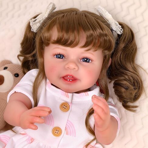 Babeside LifeLike Reborn Baby Baby Dolls مع النمش ، 20 بوصة واقعية واقعية واقعية للحياة الصغيرة دمية فتاة ناعمة فينيل وقطعة قماش دمى الطفل مع لعبة وهدية صندوق للأطفال 3 + in Saudi Arabia