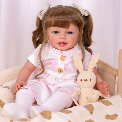 Babeside LifeLike Reborn Baby Baby Dolls مع النمش ، 20 بوصة واقعية واقعية واقعية للحياة الصغيرة دمية فتاة ناعمة فينيل وقطعة قماش دمى الطفل مع لعبة وهدية صندوق للأطفال 3 + in Saudi Arabia