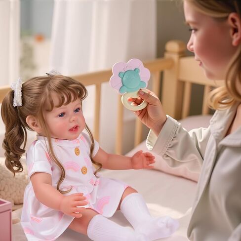 Babeside LifeLike Reborn Baby Baby Dolls مع النمش ، 20 بوصة واقعية واقعية واقعية للحياة الصغيرة دمية فتاة ناعمة فينيل وقطعة قماش دمى الطفل مع لعبة وهدية صندوق للأطفال 3 + in Saudi Arabia
