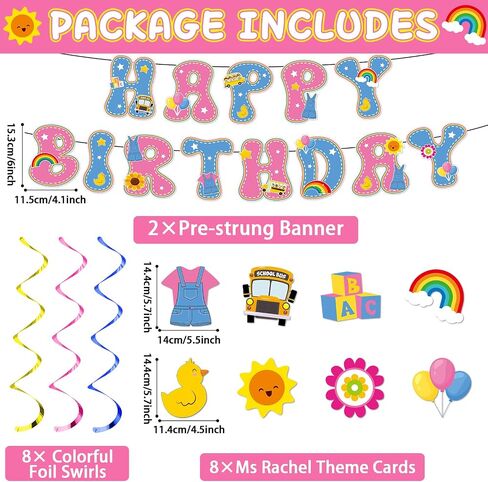 Cartoon Girls Hanging Swirl Banner English Teacher Birthday Party Decorations English Teachers Parties Ceiling Decor Cartoon Teachers Fans Hanging Streamer for Kids Birthday Classroom Party Supplies in Saudi Arabia