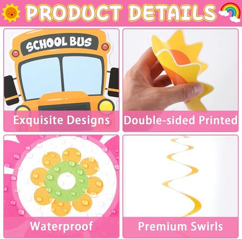 Cartoon Girls Hanging Swirl Banner English Teacher Birthday Party Decorations English Teachers Parties Ceiling Decor Cartoon Teachers Fans Hanging Streamer for Kids Birthday Classroom Party Supplies in Saudi Arabia