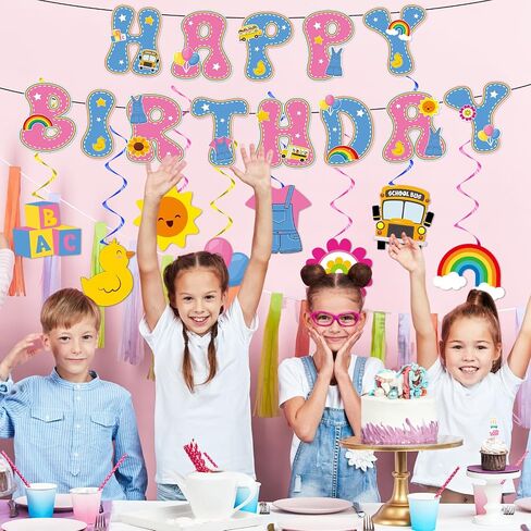 Cartoon Girls Hanging Swirl Banner English Teacher Birthday Party Decorations English Teachers Parties Ceiling Decor Cartoon Teachers Fans Hanging Streamer for Kids Birthday Classroom Party Supplies in Saudi Arabia
