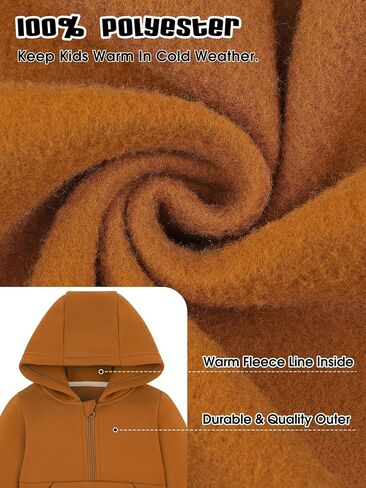 Cooraby 3 Packs Baby and Toddler Boys Long Sleeve Full-Zip Hoodies Infant Fleece Hooded Sweatshirts Jacket with Pouch Pockets in Saudi Arabia