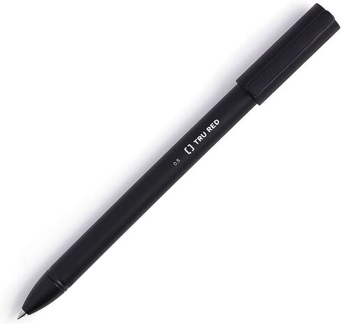 Staples Tru Red Quick Dry Gry Gel Point 0.5mm BLK Dozen in Saudi Arabia