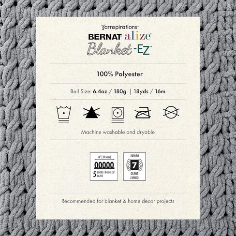 Bernat alize بطانية EZ Stripes Limeade Yarn - 2 حزمة من 180 جم/6.3 أوقية - 100 ٪ بوليستر - #7 جامبو - 18 ياردة - الحياكة/الكروشيه in Saudi Arabia