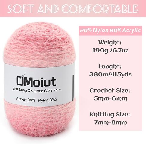 3 Pack Ombre Crochet Yarn Cake - Baby Blanket Yarn for Crocheting Soft - 20% Nylon 80% Acrylic Amigurumi Yarn - 570g/20.1oz Gradient Yarns for Crocheting &Crafts(3 Rose) in Saudi Arabia