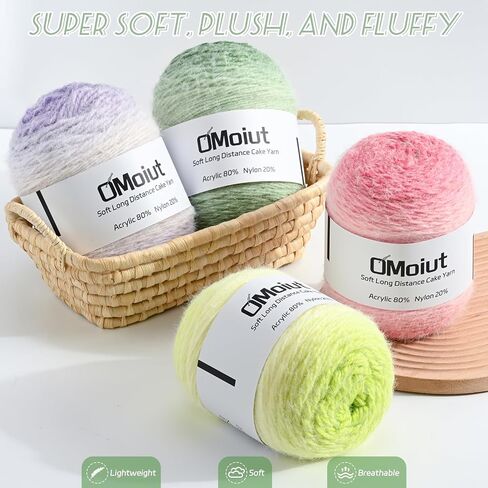 3 Pack Ombre Crochet Yarn Cake - Baby Blanket Yarn for Crocheting Soft - 20% Nylon 80% Acrylic Amigurumi Yarn - 570g/20.1oz Gradient Yarns for Crocheting &Crafts(3 Rose) in Saudi Arabia