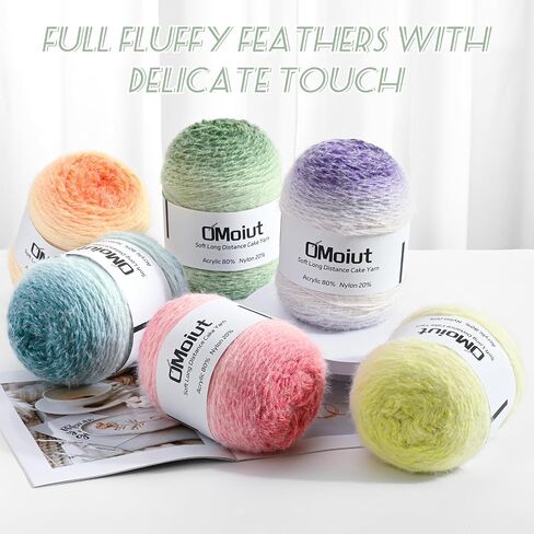 3 Pack Ombre Crochet Yarn Cake - Baby Blanket Yarn for Crocheting Soft - 20% Nylon 80% Acrylic Amigurumi Yarn - 570g/20.1oz Gradient Yarns for Crocheting &Crafts(3 Rose) in Saudi Arabia