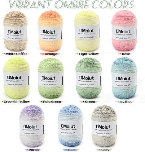 3 Pack Ombre Crochet Yarn Cake - Baby Blanket Yarn for Crocheting Soft - 20% Nylon 80% Acrylic Amigurumi Yarn - 570g/20.1oz Gradient Yarns for Crocheting &Crafts(3 Rose) in Saudi Arabia