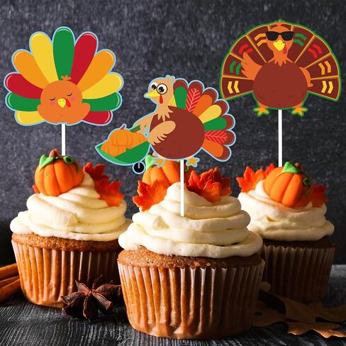 Whaline 72 Pack Halloween Cupcake Toppers with Sticks and Glue Point 9 Design Happy Halloween Decorations Trick أو Treat Cupcake Toppers for Holiday Birthday Party Supplies in Saudi Arabia