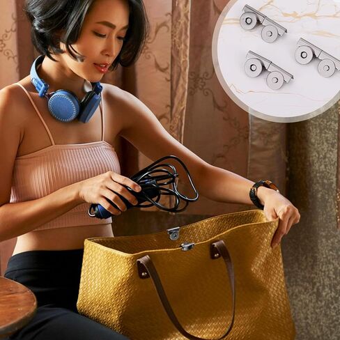 24 Pairs Magnetic Snaps for Purses Totes, 2 Styles Seamless Magnetic Clasps Buttons No-Sew Metal Purse Closure for Leather Cloth Sewing Crafts (Copper) in Saudi Arabia