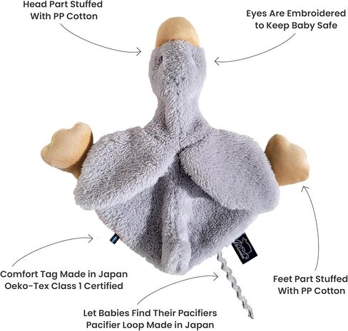 Helga The Goose, Pacifier Holder, Security Blanket Lovey, Infant Stuffed Toy, 9.8 Inches (Pack of 1) (Cannoli Cream) in Saudi Arabia