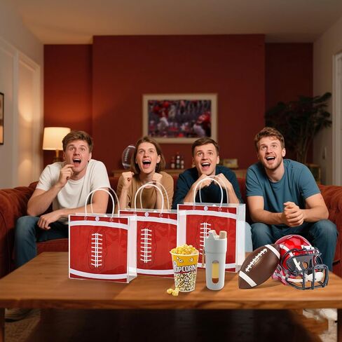 HGWNQX Football Party لصالح حقائب الهدايا ، 20 جهاز كمبيوتر كرة القدم PVC Clear Treat Goodie Snack Bags مع مقابض ، أكياس حلوى كرة القدم لمستلزمات زخرفة حفلات الفريق الرياضي in Kuwait