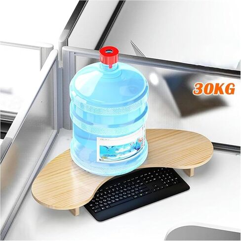 Triangle Monitor Stand Riser - Wooden Elevated Desk Stand للشاشات المزدوجة ، وتصميم مثلث المنحني ، ورف تخزين الزاوية ، وسلع الشاشة المريحة للمكتب المنزلي in Saudi Arabia