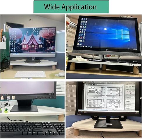 Triangle Monitor Stand Stand Riser لمكتب مكتب - منظم شاشة الركن مع رف التخزين ، رافعة مراقبة قابلة للتعديل لمساحة العمل المريحة in Saudi Arabia