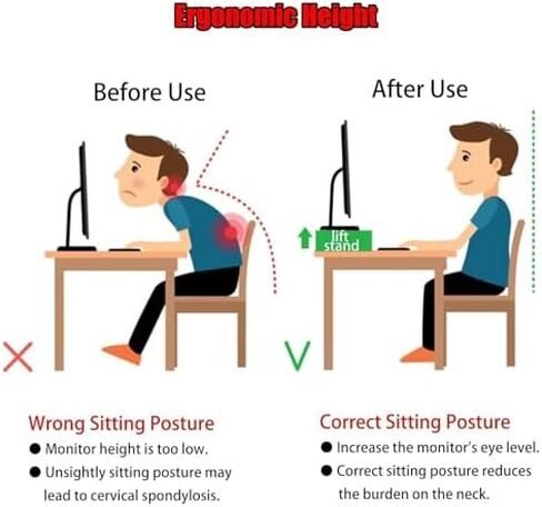 Brown Triangle Monitor Stand Riser for Dual Monitors - Corner Desk Organizer for Office & Home Use, Space-Saving Design for Enhanced Productivity and Comfort in Saudi Arabia