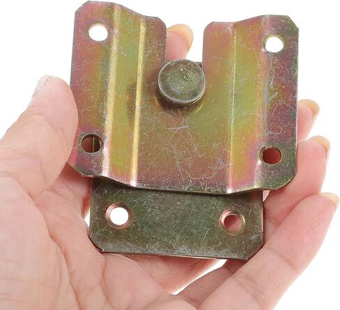 DOITOOL 6 Pack Iron Bed Bracket Hinge Connector, Interlocking Hooks, Furniture Mounting Brackets, Heavy Duty Embedded Metal Joints for Bed, Picture Frame, DIY Projects in Saudi Arabia