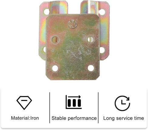 DOITOOL 6 Pack Iron Bed Bracket Hinge Connector, Interlocking Hooks, Furniture Mounting Brackets, Heavy Duty Embedded Metal Joints for Bed, Picture Frame, DIY Projects in Saudi Arabia