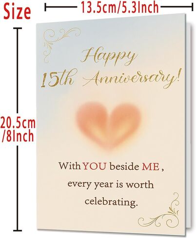 Anniversary Card | Happy Anniversary Decorations Gifts for Husband Wife Couple Women Men Him Her in Kuwait