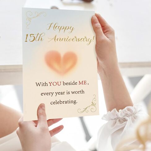Anniversary Card | Happy Anniversary Decorations Gifts for Husband Wife Couple Women Men Him Her in Kuwait