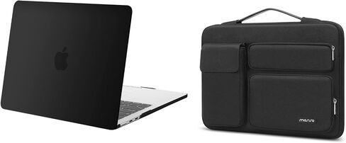 Mosiso متوافق مع MacBook Air 13 بوصة Case 2024 2023 2022 الإصدار M3 A3113 M2 A2681 مع معرف اللمس ، غطاء القشرة الصلبة البلاستيكية الواقية متوافقة مع Macbook Air 13.6 بوصة وحقيبة ، أسود ، أسود in Saudi Arabia