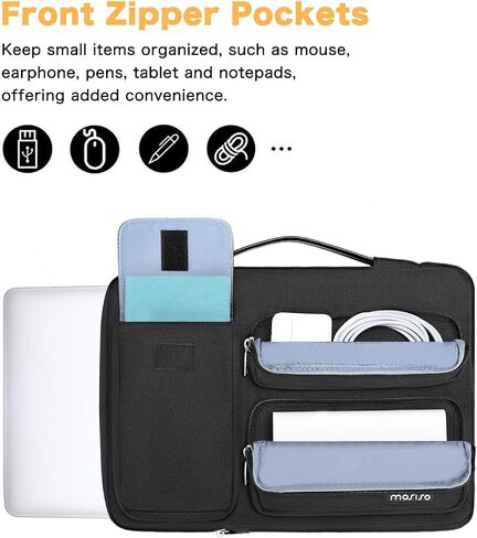 Mosiso متوافق مع MacBook Air 13 بوصة Case 2024 2023 2022 الإصدار M3 A3113 M2 A2681 مع معرف اللمس ، غطاء القشرة الصلبة البلاستيكية الواقية متوافقة مع Macbook Air 13.6 بوصة وحقيبة ، أسود ، أسود in Saudi Arabia
