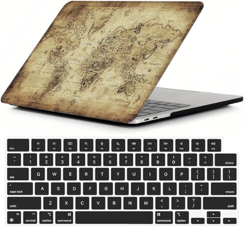 حالة قذيفة الكمبيوتر المحمول متوافقة مع MacBook Air 13 Inch 2018 2018 2020 Model A1932 A2179 A2337 M1 ، غطاء كمبيوتر بلاستيكي رفيع و Flim لوحة المفاتيح للإصدار الجديد 13.3 بوصة ، 99 خريطة عالمية in Saudi Arabia